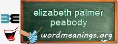 WordMeaning blackboard for elizabeth palmer peabody